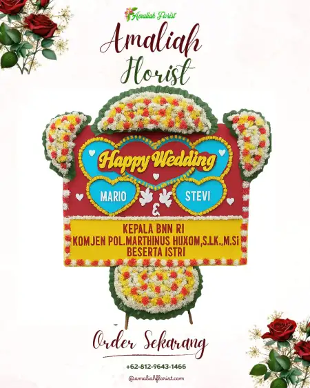 Papan Bunga Pernikahan Niname
